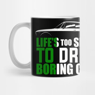 Life’s to Short to Drive Boring Cars Alfa Romeo Bertone Coupé (Multi colour Print) Mug